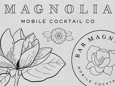Bar Magnolia brand identity branding logo nashville
