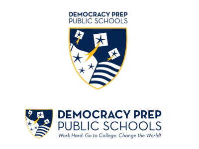 The Democracy Prep brand identity branding education logo typography web web design