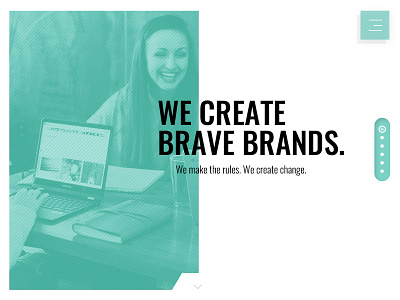 Agency Homepage Header creative header design homepage ui ux