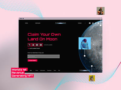 Moonverse — NFT Landing Page animation artistic branding creative design elementor figma landing page nft ui ux web design website wordpress