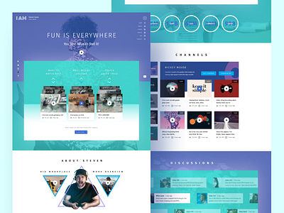 I AM — Youtuber Portfolio creative design photoshop portfolio template videos web design website wordpress youtube