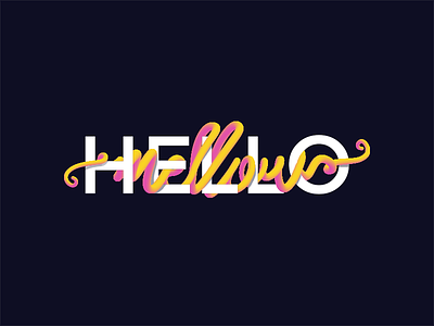 Hello Mellow graphic design typography