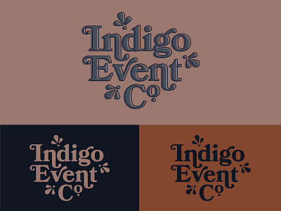 Indigo Event Co Logo branding event planner logo logo wedding planner