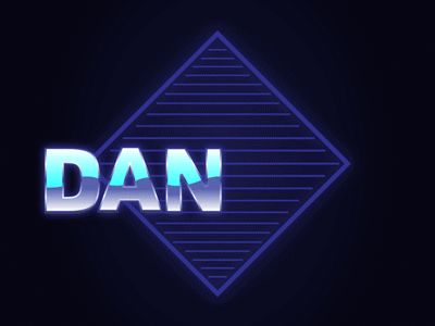 Dangerous Dan 80s aftereffects chrome motion graphics neon