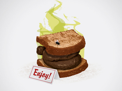 Shit Sandwich humor illustration vector