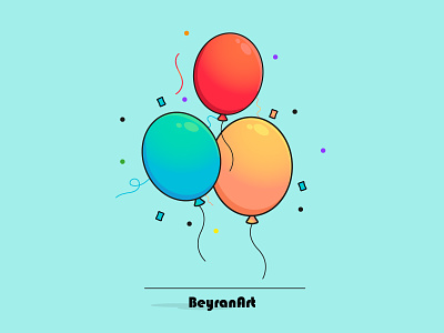 BAALOONS balloon balloons balloonsurprise graphic design illustra illustration illustrator