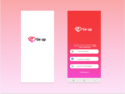 Tie Up Dating App app basic branding datibgapp design easy icon illustration logo simple ui uidesign uiux uxdesign vector