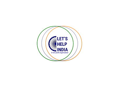 Let's Help India NGO LOGO app basic brading branding design figma icon illustration logo simple ui ux vector