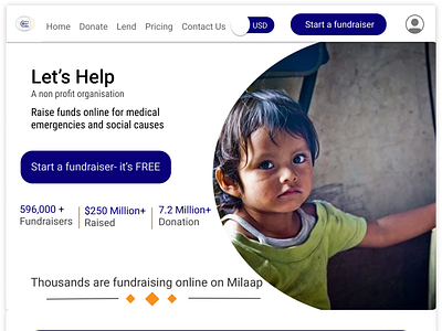 Let's Help NGO Donation Accepting Page