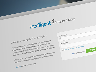 Archagent Website Redesign austin austin texas balderdash balderdash design balderdashy form input login form redesign