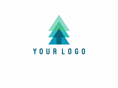 colorful pine logo in vibrance concept.
