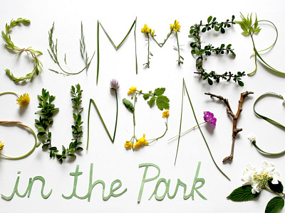 Summer Sundays Poster composed lettering
