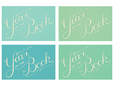 Year of the Book business cards business card hand lettering identity script