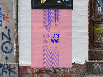 Make art, not war! design flyer flyer design inspiration line art type art