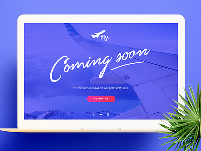 fly.co - Coming Soon airplane coming soon daily ui fly ui user interface