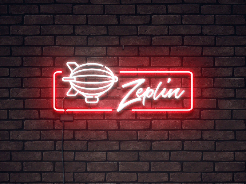 Neon Sign Animation animation neon neon sign stage zeplin zeppelin