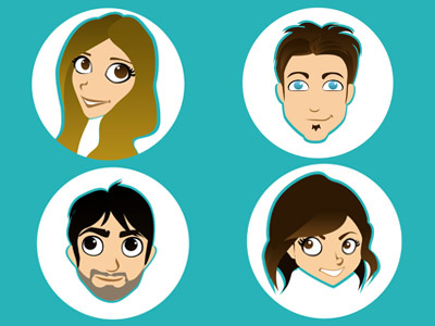 Comic Faces aboutus caricature character comic deformer design faces illustration people team