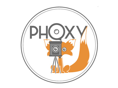 Logo Phoxy animal family fox light logo orange photo photographer portrait tripod zoom