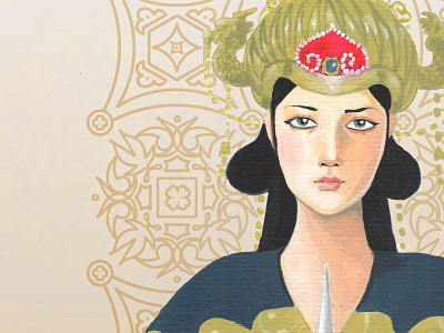 Turandot acrylic asian chinese opera oriental paint turandot