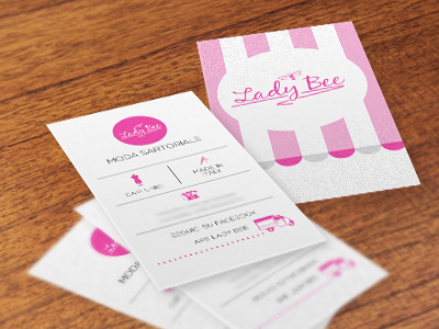 Business Card business card clothes handcraft handmade pink sewing taylor