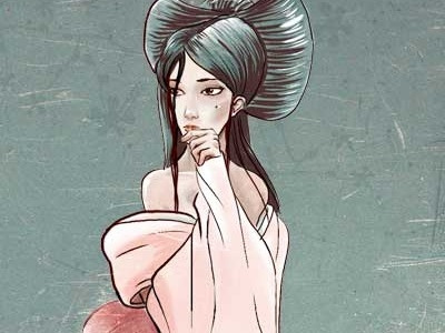 Memory digitalwork geisha illustration japanese kimono