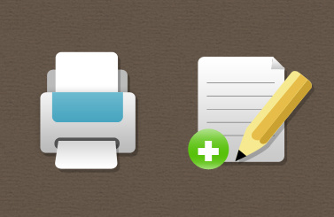 Very very very simple icons! add document icon minimal print