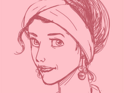 Simone De Beauvoir character digitalwork illustration
