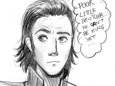 Loki S Expression drawing loki movie sketch thor