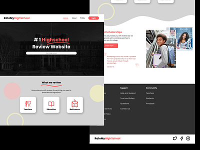 RateMyHighschool - Review Website branding design graphic design logo tyopography ui web web design