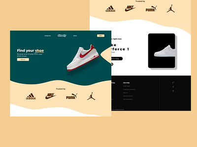 Shoey - Shoe store website branding design modern tyopography ui ux web design