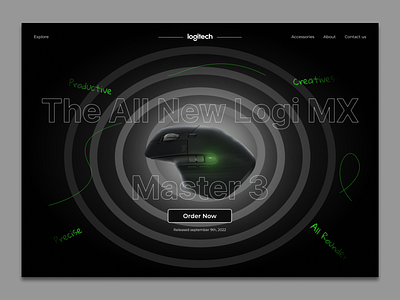 Logitech Website Landing Page graphic design typography ui ux vector web design