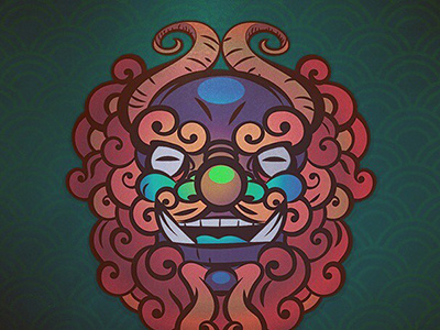 ONI MASK illustration illustrator japan mask oni pattern photoshop vector