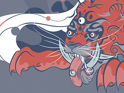 Tiger - detail bezier detail illo illustration illustrator pantone print tiger vector