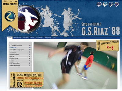 Polisportiva Riaz css screenshot sport web