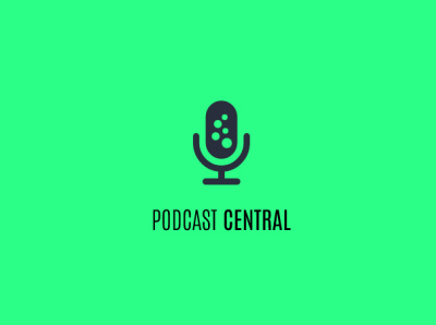 Podcast Central icon logo typography