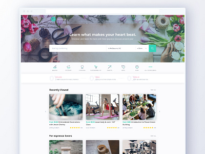 Marketplace for classes / workshops / events booking branding classes ecommerce education events interface marketplace search ui ux ui design ux weteachme workshops
