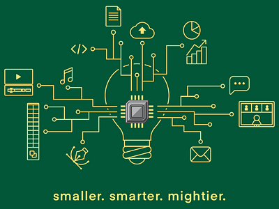 Smaller. Smarter. Mightier. CPU Chip.