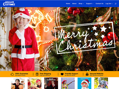 Absolute Costumez - costumes shop for children website css shop website woocommerce wordpress