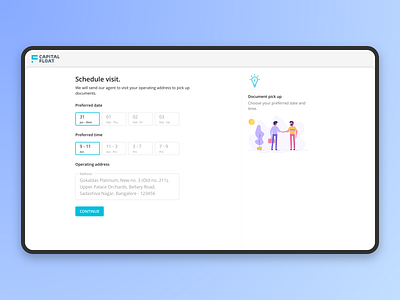 WIP: Schedule visit address card layout clean date range desktop material design schedule time ui ux visit