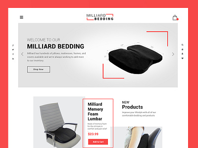 Furniture website landing page branding design furniture landing page ui web wordpress