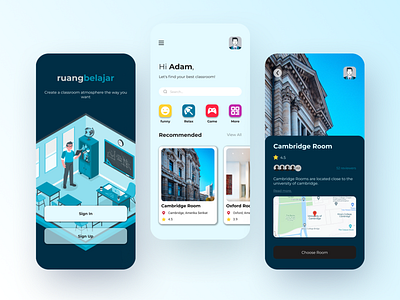 Ruangbelajar Mobile App branding mobile app phone ui