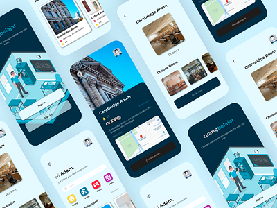 Ruangbelajar Mobile App branding mobile app phone ui