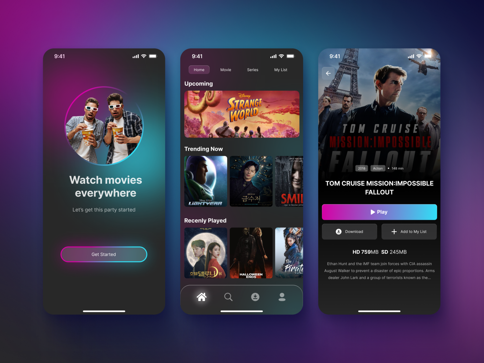 Movie Apps by Wildan on Dribbble