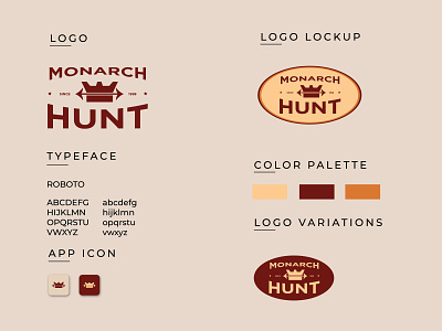 Brand guide - Monarch hunt brand brand design brand identity brand identity design brand identity logo branding design illustration logo