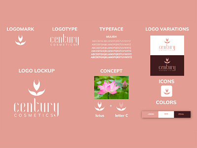 Century cosmetics brand brand design brand identity brand identity design brand identity logo branding design illustration logo ui