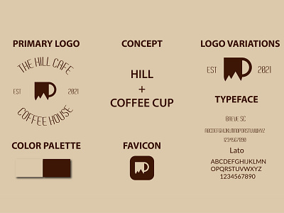 The hill cafe - coffee house brand brand design brand identity brand identity design brand identity logo branding design logo