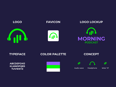 Morning Podcast brand brand design brand identity brand identity design brand identity logo branding design illustration logo ui