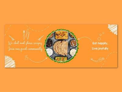 Food community banner graphic design