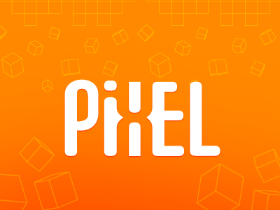 Pixel agência brand centro oeste digital gestalt hidden identidade de marca identidade visual identity logo logotype negative orange pixel space visual identity