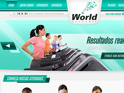 Dribbble World academia centro oeste digital dinamic fitness gym running site website world